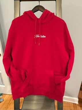 Hollister Red Crewneck Pullover Hoodie